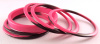 LG45 hot pink/ black lucite bangles